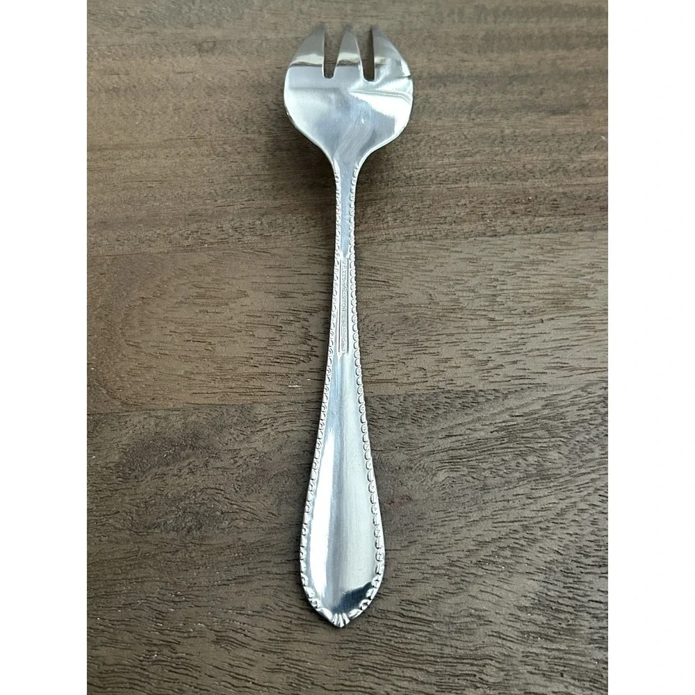 Reed & Barton Englefield Medium Cold Meat Serving Fork Stainless Glossy 8.75